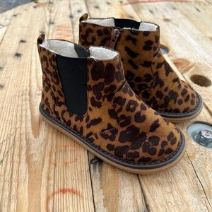 Wee Squeaks Girls Leopard Boots